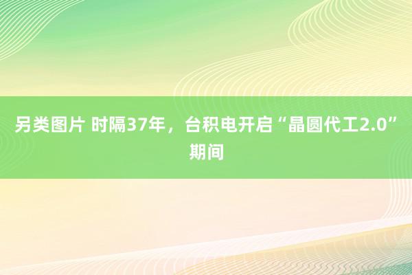 另类图片 时隔37年，台积电开启“晶圆代工2.0”期间