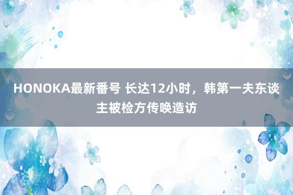 HONOKA最新番号 长达12小时，韩第一夫东谈主被检方传唤造访