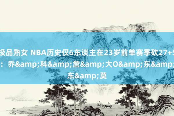 极品熟女 NBA历史仅6东谈主在23岁前单赛季砍27+5+5：乔&科&詹&大O&东&莫