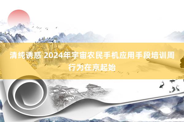 清纯诱惑 2024年宇宙农民手机应用手段培训周行为在京起始