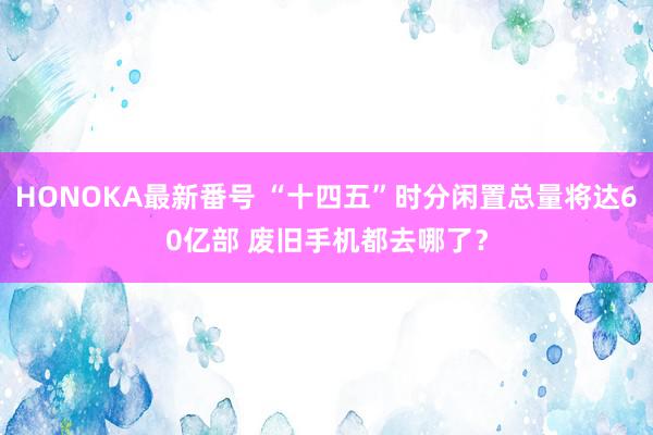 HONOKA最新番号 “十四五”时分闲置总量将达60亿部 废旧手机都去哪了？