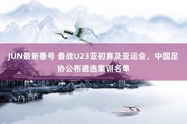 JUN最新番号 备战U23亚初赛及亚运会，中国足协公布遴选集训名单