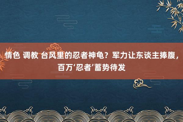 情色 调教 台风里的忍者神龟？军力让东谈主捧腹，百万‘忍者’蓄势待发